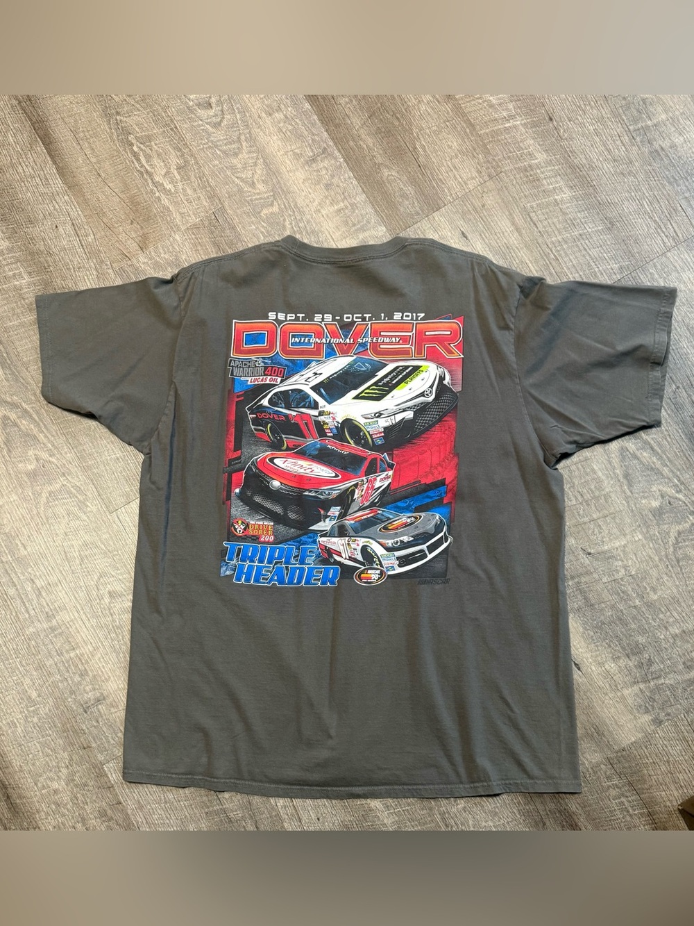 Fanatics Gray 2017 Dover International Speedway Graphic Tee